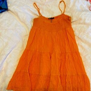 Women’s orange mini dress Zara